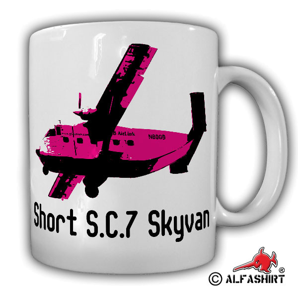 Short SC7 Skyvan Aircraft Parachutist Cargo Transport Pink Cup # 15653