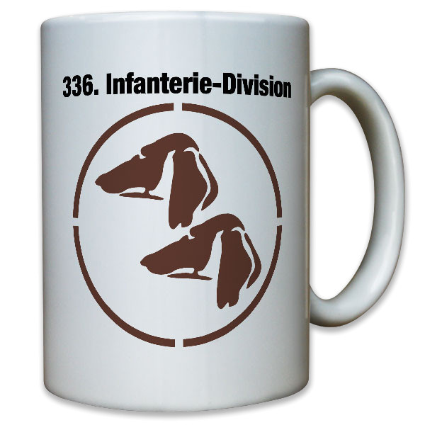 336 Inf Div- Infanterie Division Hundekopf Drahthaar-Fox Sewastopol Tasse #9061