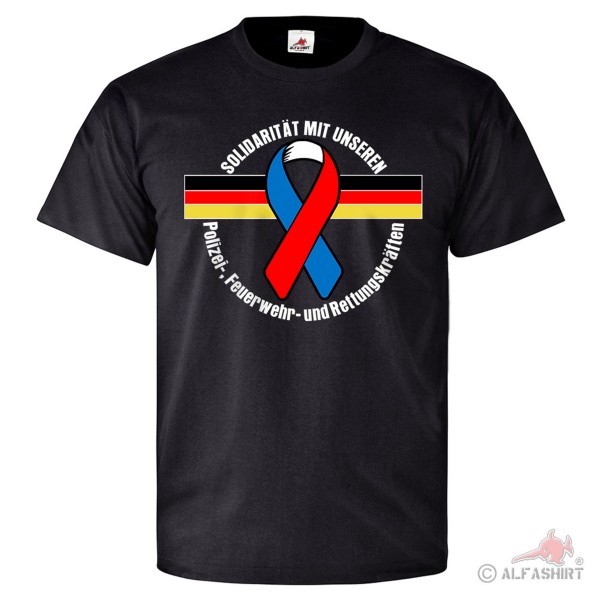 Schutzschleife Solidarität mit unseren Kräften Helden Helfer - T Shirt #25707