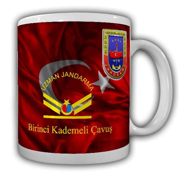Uzman Janddarma Birinci Kademeli Cavus Tasse Kaffeebecher Militär Türkey #22645