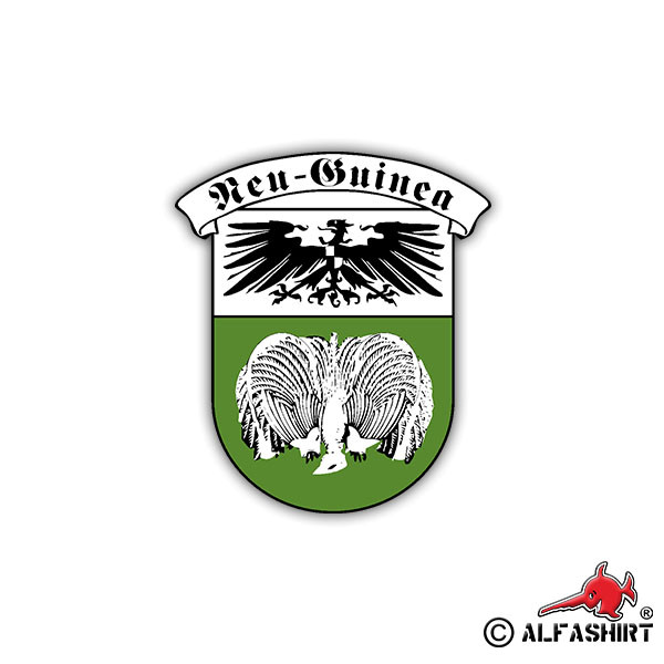 Aufkleber/Sticker Deutsch Neguinea Wappen Abzeichen Mikronesien 7x6cm A1076