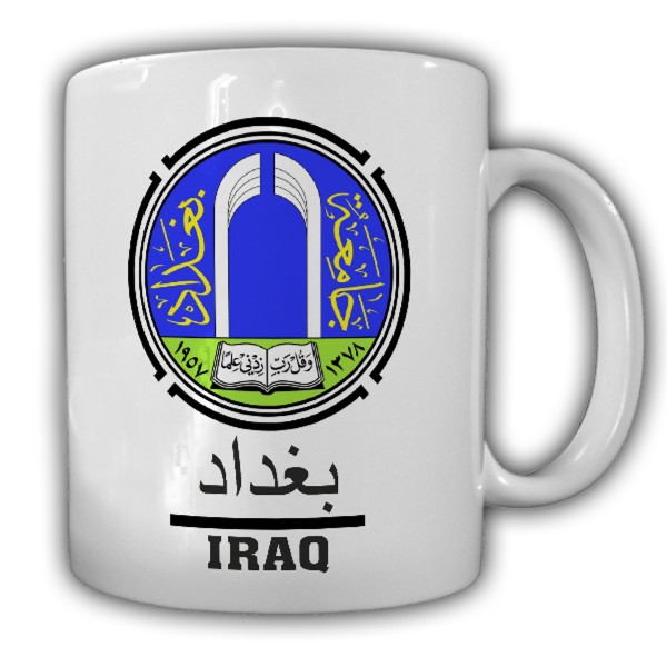 Tasse Irak Kaffebecher Wappen Fahne Stolz Hauptstadt Bagdad #22313