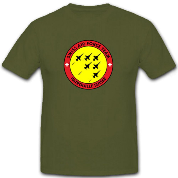 Swiss Air Force Team Patrouille Suisse Schweiz - T Shirt #6916