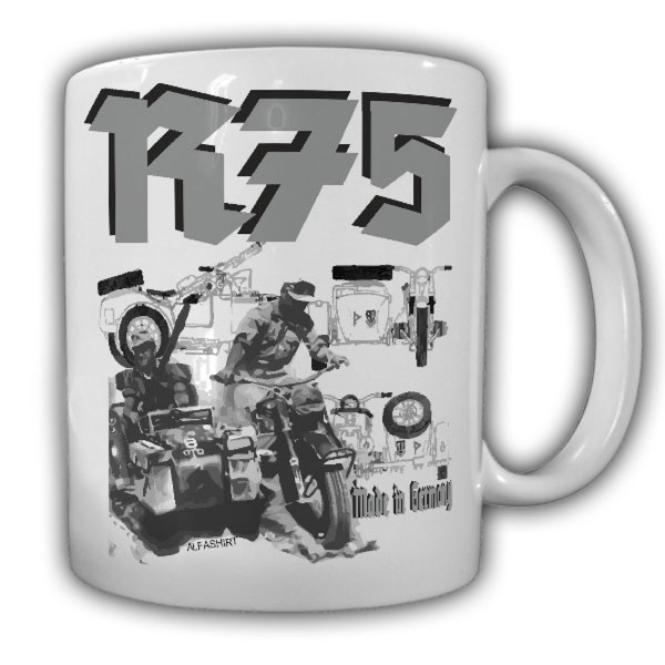 Tasse R75 Gespann Kaffeebecher Militär Gespann Motorrad Geländemotorrad #22022