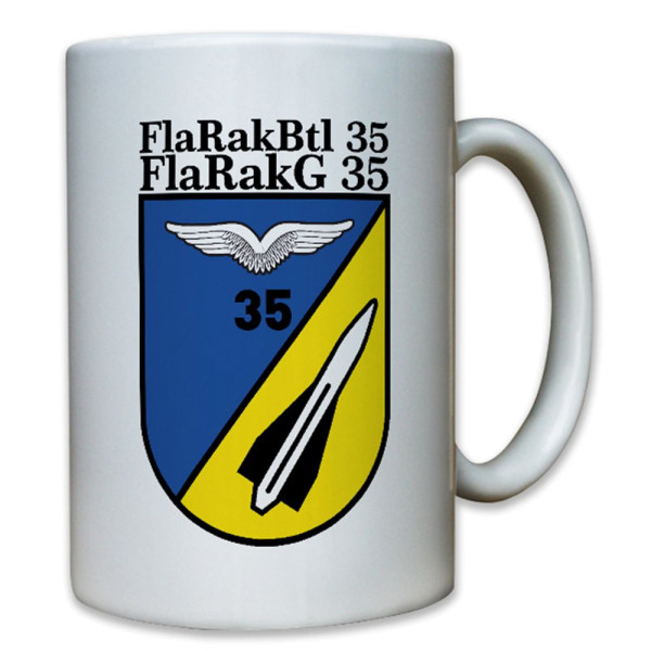 FlaRakBtl 35 FlaRakG 35 Flugabwehr Schwingen Militär Wappen - Tasse #8482