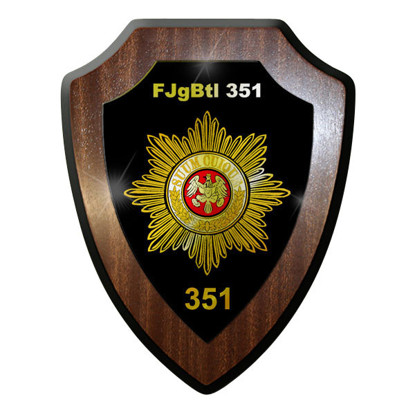Wappenschild / Wandschild -FjBtl 351 Feldjägerbataillon Suum Cuique #9834