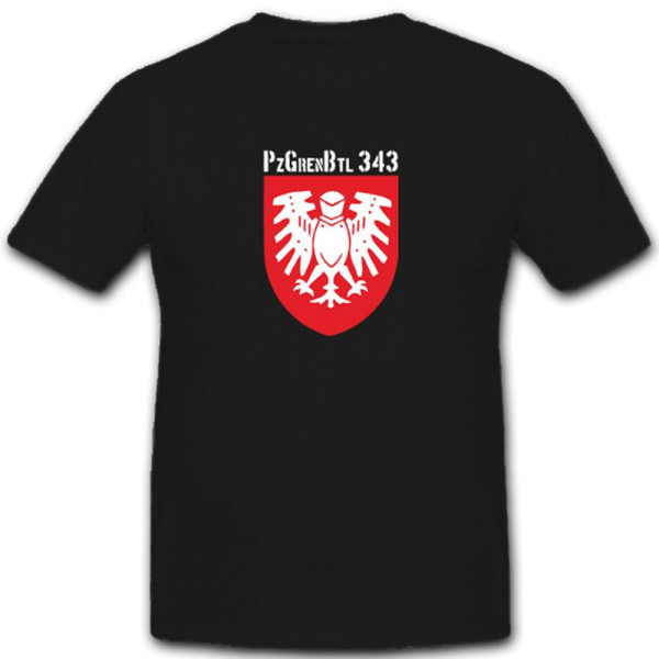 PzGrenBtl 343 Koblenz Panzergrenadierbataillon Wappen Abzeichen - T Shirt #4243
