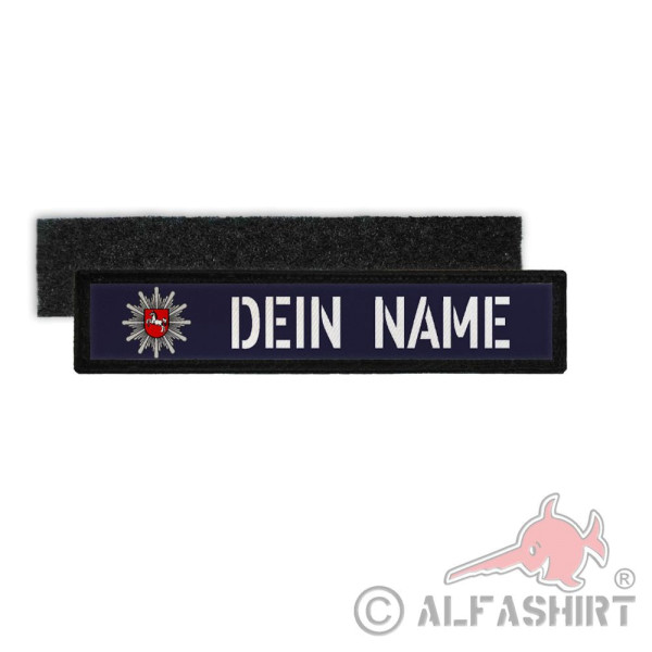 Patch Namens-Schild Polizei Niedersachsen Klett Streifen personalisiert #36111