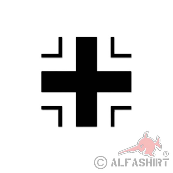Balkenkreuz Schwarz WH Kreuz Aufkleber Emblem Fahrzeug Kennung 5x5cm #A5476