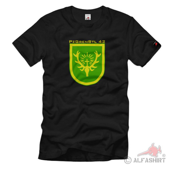 Pzgrenbtl 42 Panzergrenadierbataillon 42 Wappen Abzeichen Militär T Shirt #2924