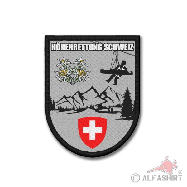 Patch Höhenrettung Schweiz Matterhorn Berge Unfall Einsatz Rettung 9x7cm#37271