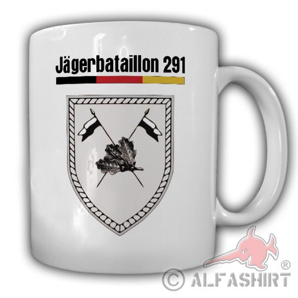 Jägerbataillon 291Jäger BW Wappen JgBtl DF Brig Donaueschingen - Tasse #18676