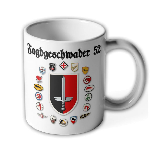 Tasse Jagdgeschwader 52 JG52 Staffel-Wappen Gruppen Abzeichen WL 2WK #35895