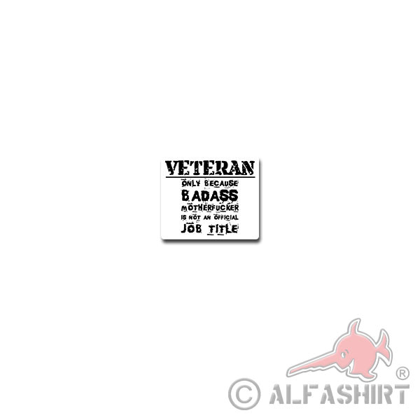 VETERAN sticker veteran war veteran world war II participant 8x7cm # A4066