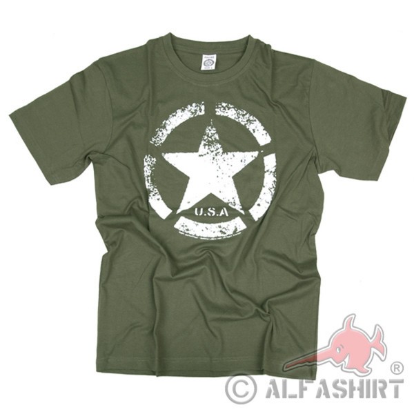VINTAGE ARMY STAR US USA Amerika Willys WW2 allied INFIDEL T Shirt #18795