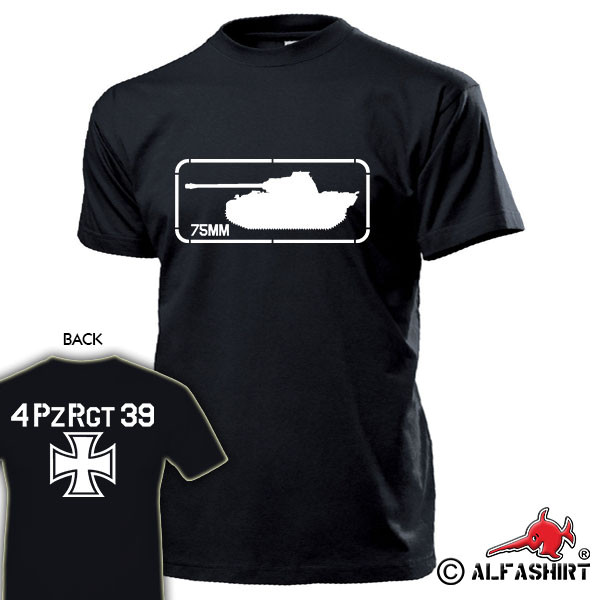 4 PzRgt 39 Panther Panzerkampfwagen 5 Panzer Regiment Panzer - T Shirt # 15583