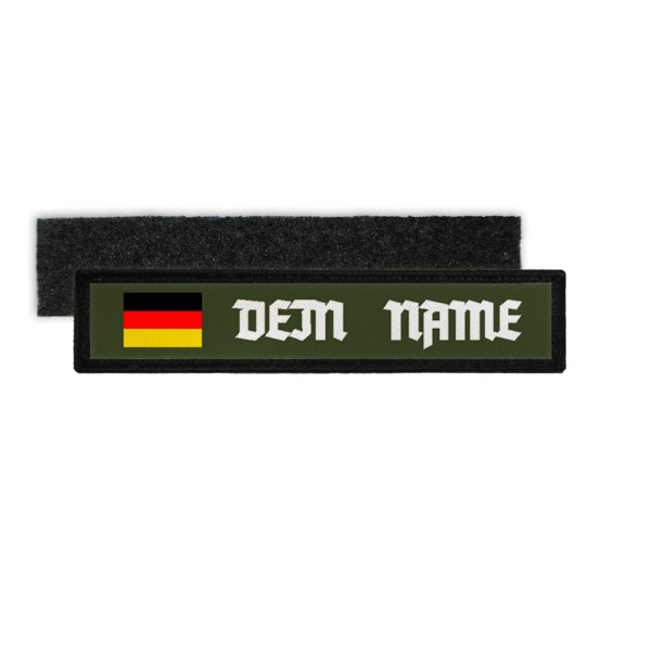 Namenschild Patch Namen Personalisiert Name Bundeswehr Deutschland Oliv #31843