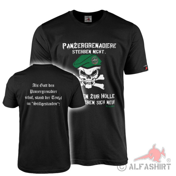 T-Shirt Panzergrenadiere sterben nicht sie fahren zu Hölle Panzer #41359