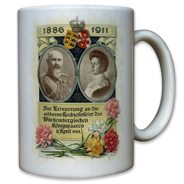 Königspaar Württemberg Silber Hochzeit König Baden Deutschland - Tasse #9535
