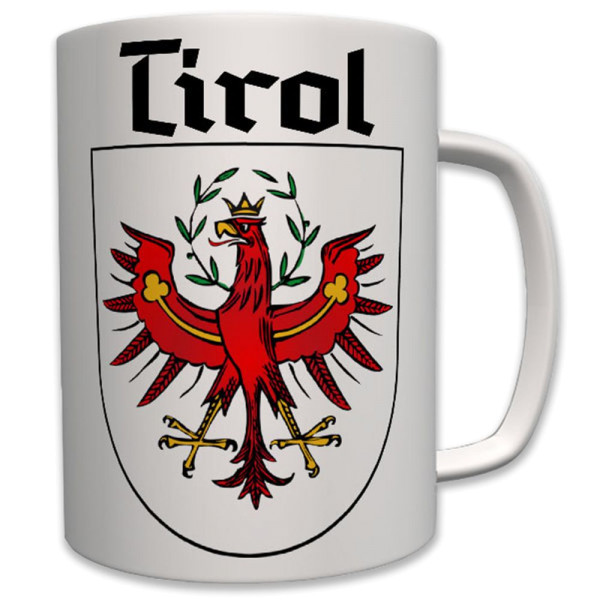 Tirol Wappen Geschenk Andenken Heimat roter Adler Süd Österreich - Tasse #7663