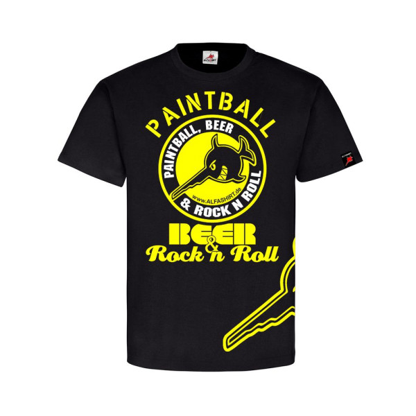 Paintball Beer & Rock n Roll Mahlwinkel Gotcha Team Big Game T Shirt #31469
