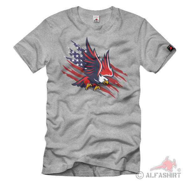 American Eagle Freedom Patriot States USA America Badge T-Shirt#39105