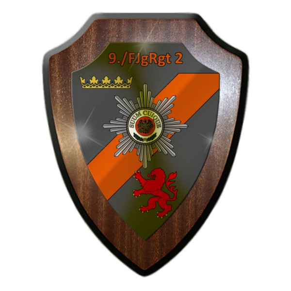 Wappenschild 9 FjgRgt 2 Fritzlar Kommando Feldjäger BW KdoFjgBw Andenken #32092