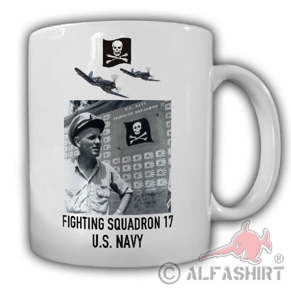 Commander Blackburn VF 17 Jolly Rogers Fighting Squadron US Navy Mug # 19181