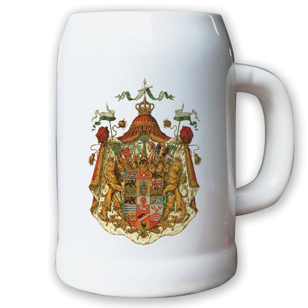 Krug / Bierkrug 0,5l - Herzogtum Sachsen-Altenburg großes Wappen Herzog #9443
