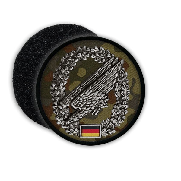 Patch Fallschirmjäger Barettabzeichen Bundeswehr Flecktarn Adler Aufnäher #20798