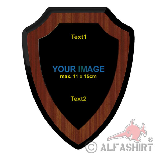 Heraldic Shield emblem your image text custom personalized #42909