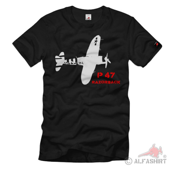 P 47 Razorback Flugzeug Kampfflugzeug UsA Eimotoriges Flugzeug - T Shirt #37