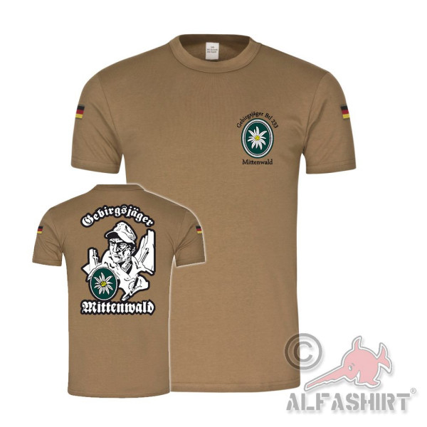 BW Tropical Mountain Infantry Battalion 233 Mittenwald Bundeswehr T-Shirt # 40082