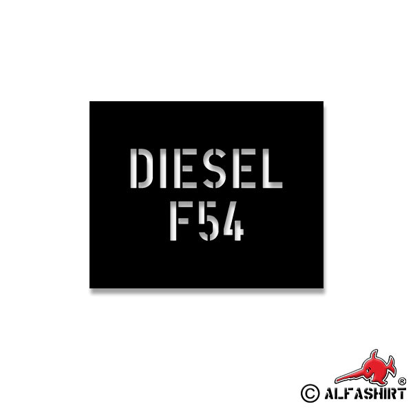 Lackierschalonen Aufkleber Diesel F54 Treibstoff Sprit Tankdeckel 5x3cm #A2140