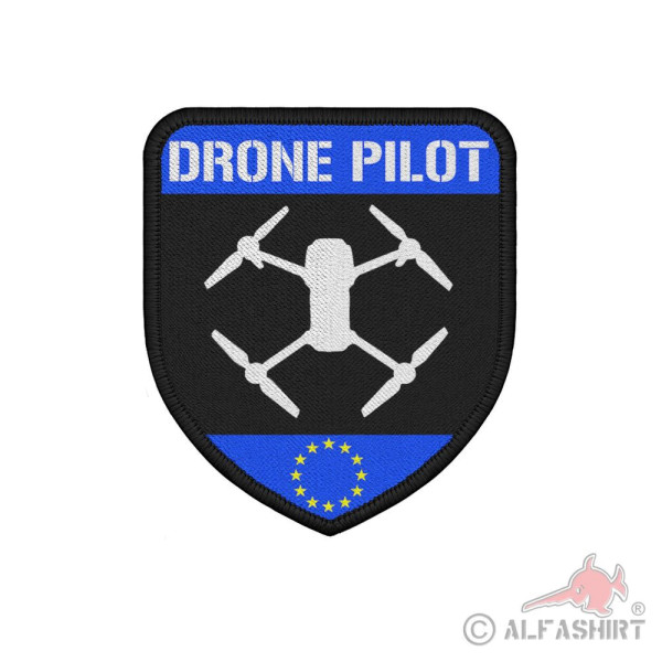 Patch Europe Drone Pilot Drohne Kamera Aufnäher Europa EU Beruf Klett#36735