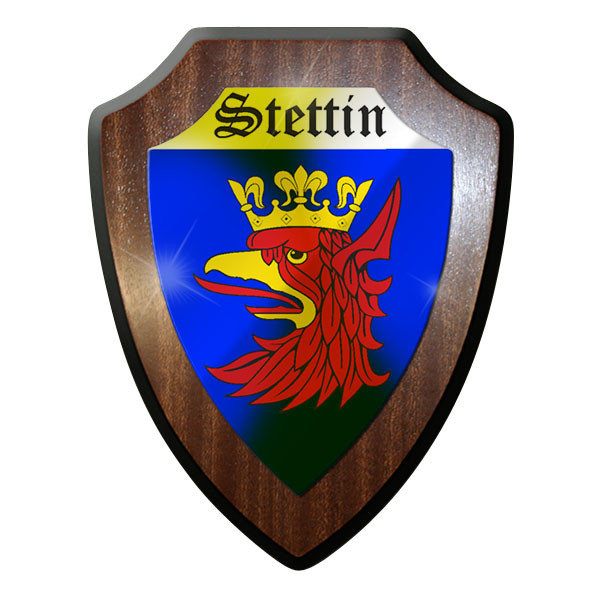 Wappenschild / Wandschild - Stettin Stadtwappen Tafel Greif Heimat Deko #8956