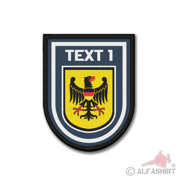 Patch Abzeichen Personalisiert Wunschtext Adler Bundesadler Deutschland #39756