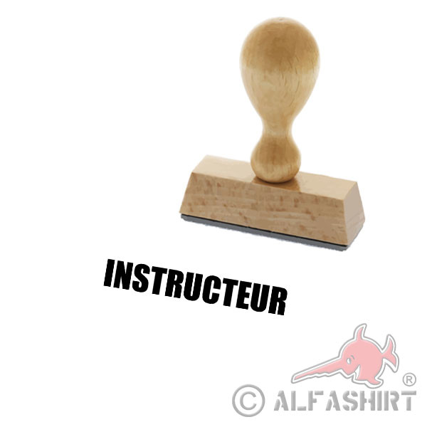 Instructeur Ausbilder Lehrer Französisch Stempelung Lehrgang Holzstempel #24699