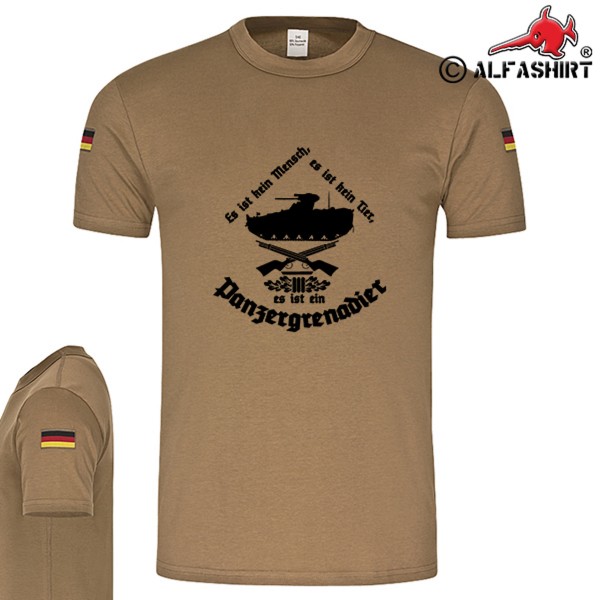 Panzer Gren There is no man no animal Panzergrenadier BW Tropical Shirt # 15037