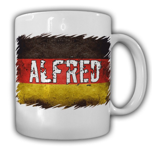 Tasse Alfred Kaffeebecher Alfred Deutschland Namen Flagge#22050