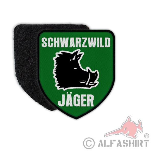 Patch wild boar hunter wild boar boar sows black coat Velcro # 36558