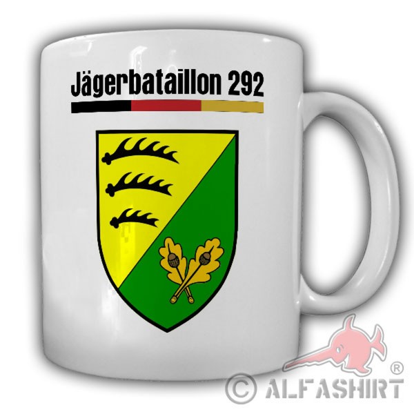 Jägerbataillon 292 Jäger Bundeswehr Wappen Abzeichen JgBtl - Tasse #18677