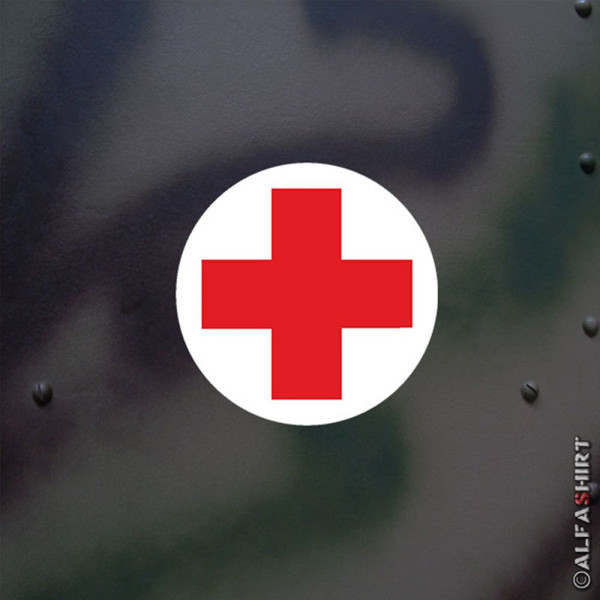 Sticker First Aid Medical First Aid Kit Bundeswehr 5x5cm # A518
