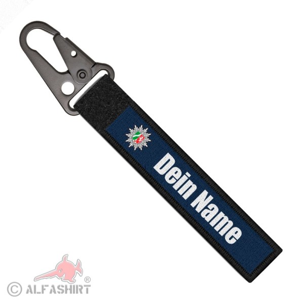 Tactical key chain police NRW your name personalized badge # 37947