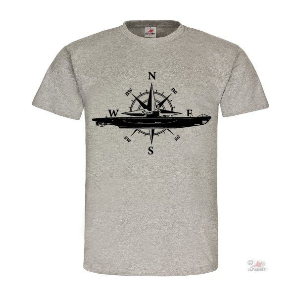 U-Boot Klasse VII C Kompassrose Marine Unterseeboot Atlantik T Shirt #18339