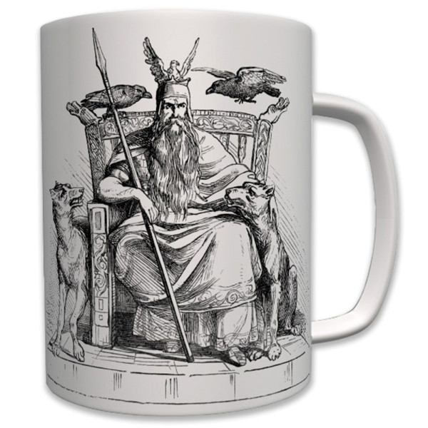 Odin Wikinger Mythologie Geschichte Gott Raben Wolf- Tasse Becher Kaffee #7730
