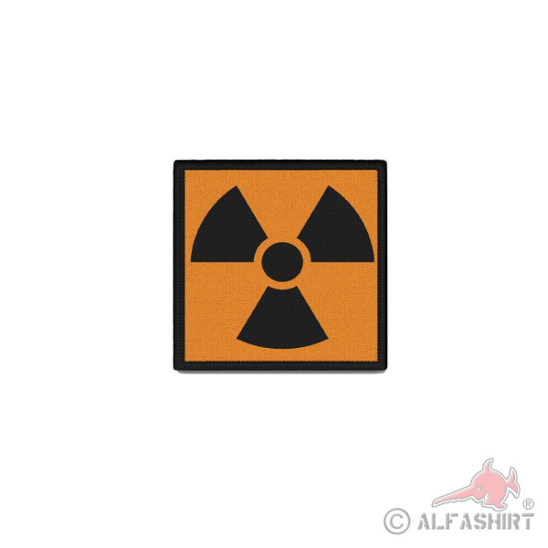 Patch Radioactive Radioaktiv Atom Uran verstrahlt Vorsicht Klett 4x4cm #17210