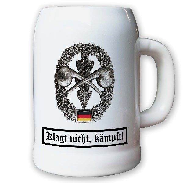Krug / Bierkrug 0,5l - Barettabezeichen ABC Abwehr BW Bundeswehr #10910