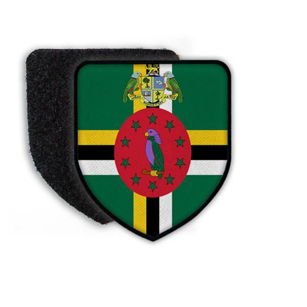 Patch Flagge von Dominica Wappen Flagge Ortswappen Landeswappen Abzeichen #21706