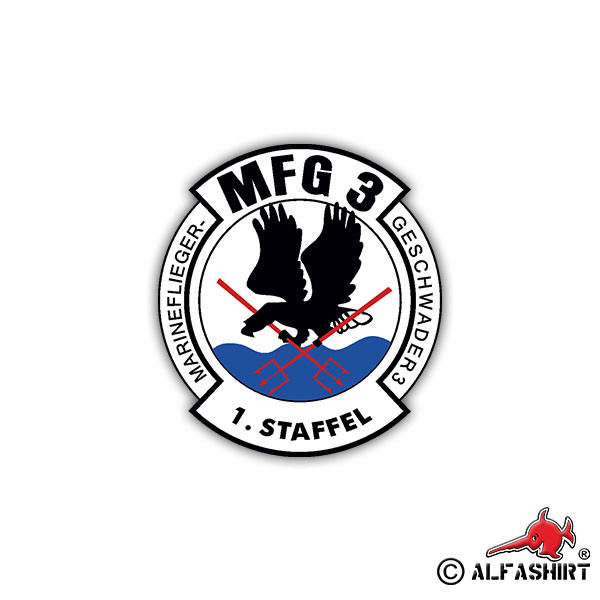 Aufkleber/Sticker MFG 3 Staffel 1 Wappen Abzeichen Marineflieger 7x6cm A1156